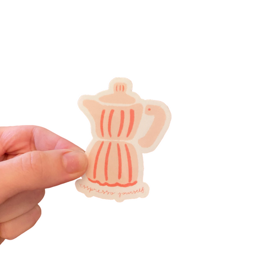 Pink Mocha Pot Espresso Yourself Sticker