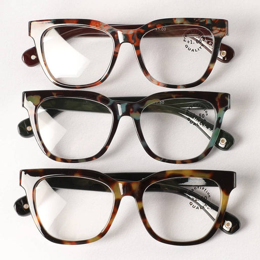 Leopard Square Shape Frame Reading Glasses