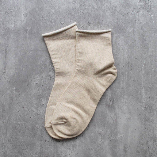 Oatmeal Roll Up Socks