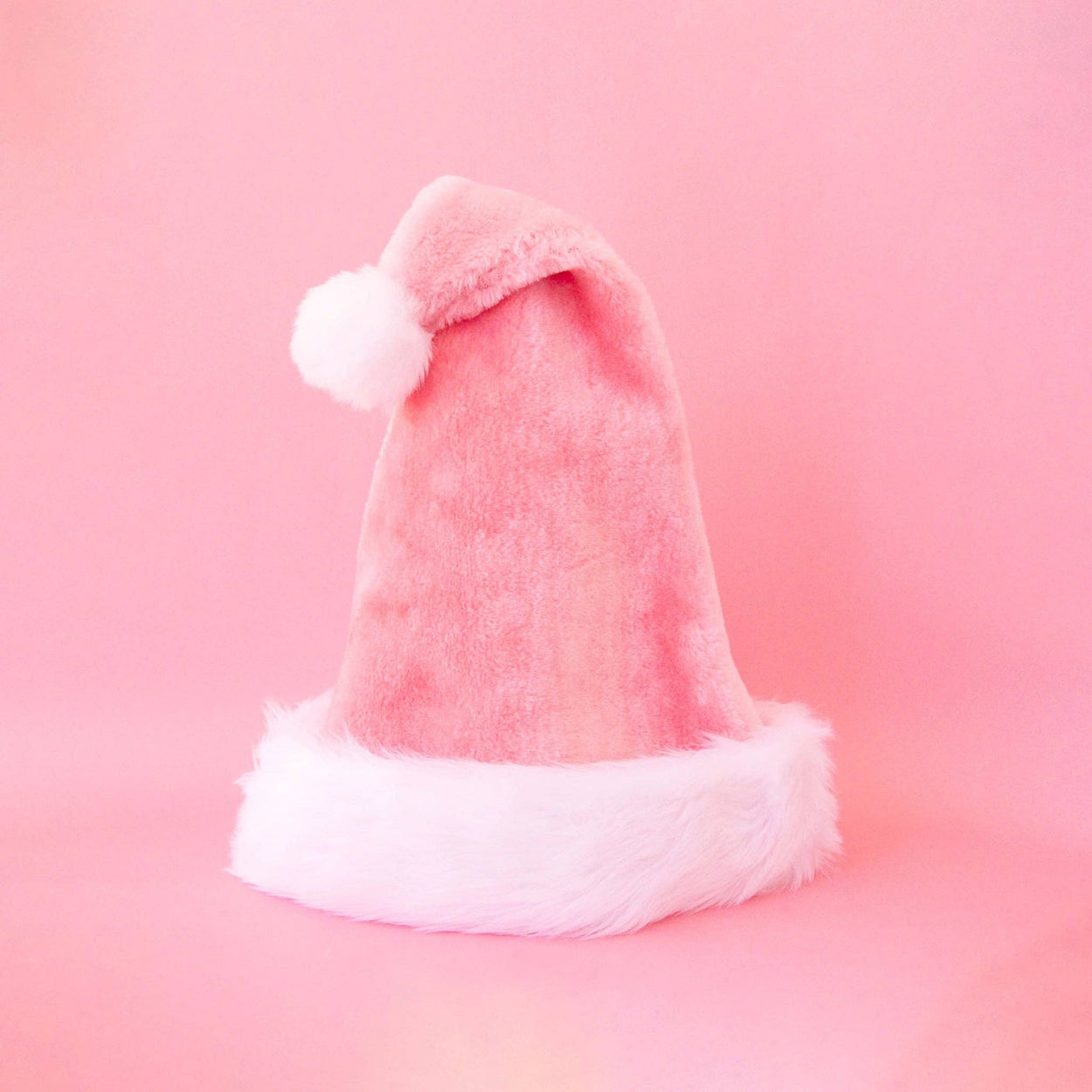 Light Pink Luxe Christmas Santa Hat