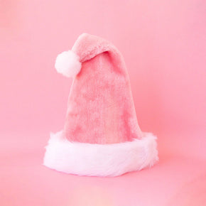 Light Pink Luxe Christmas Santa Hat