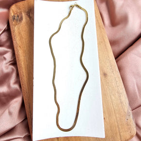 16" Luxe Gold Delicate Herringbone Chain