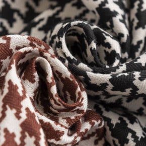 Brown Classic Hounds Tooth Square Scarf