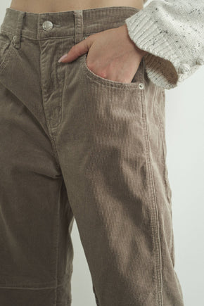 Mink Corduroy Slouchy Relax Fit Pants