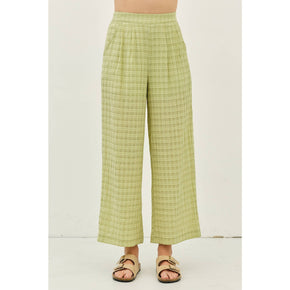 Sage Pleated Wide Leg Ankle Pants