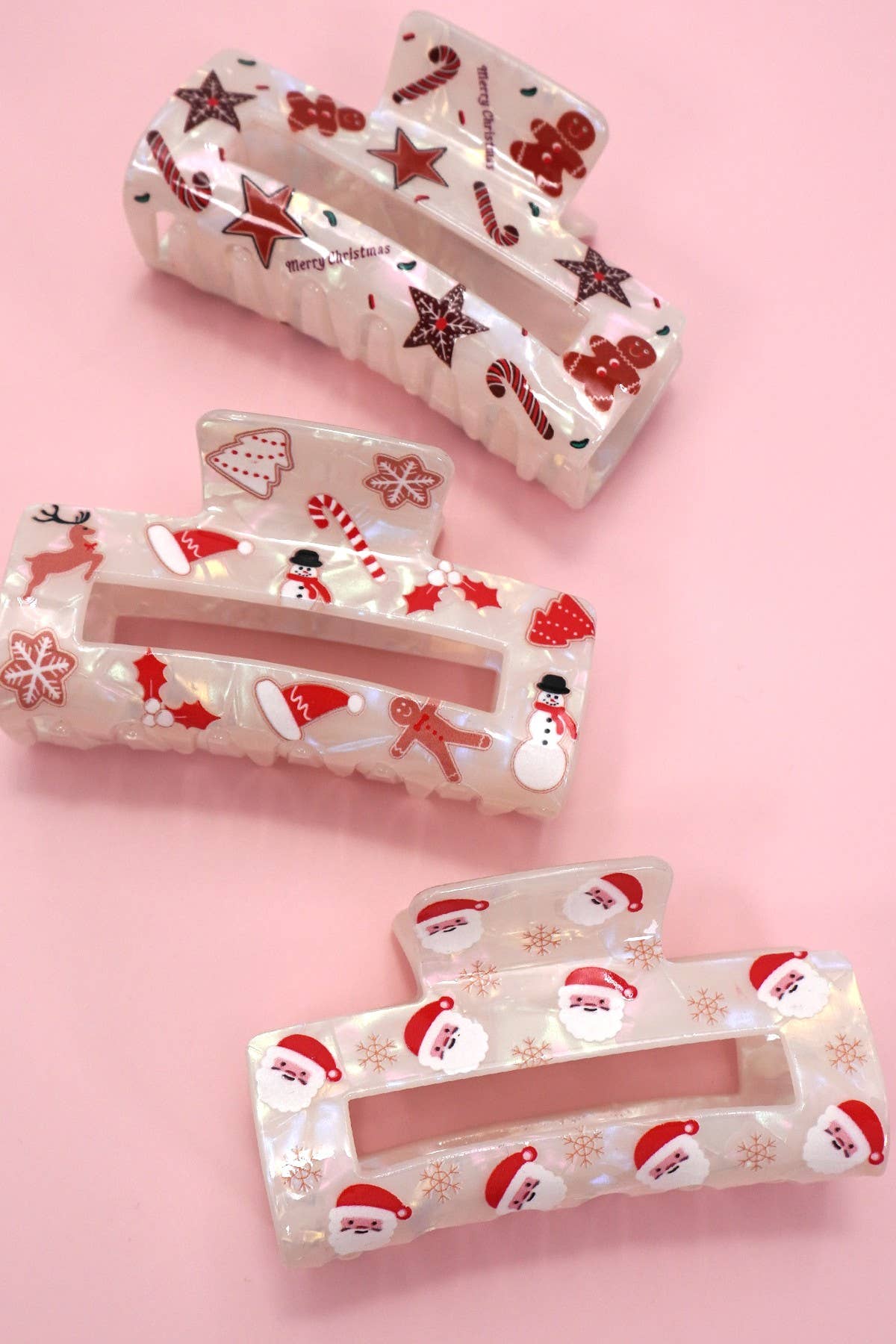 Santa Hair Claw Clip