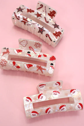 Santa Hair Claw Clip