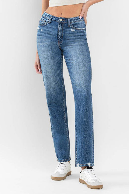 High Rise Relaxed Straight Jeans