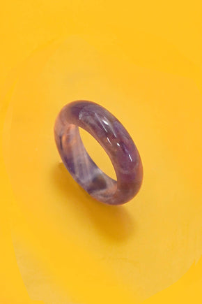Amethyst Earthy Natural Stone Ring