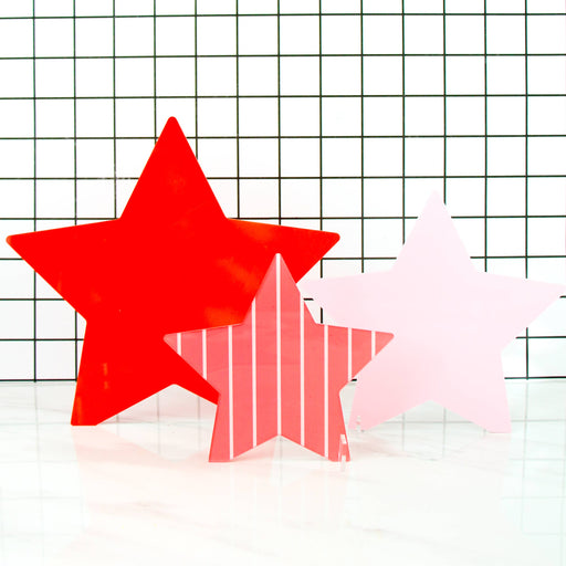 Red & Pink Acrylic Stars