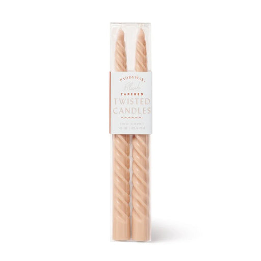 Blush Twisted Taper Candles