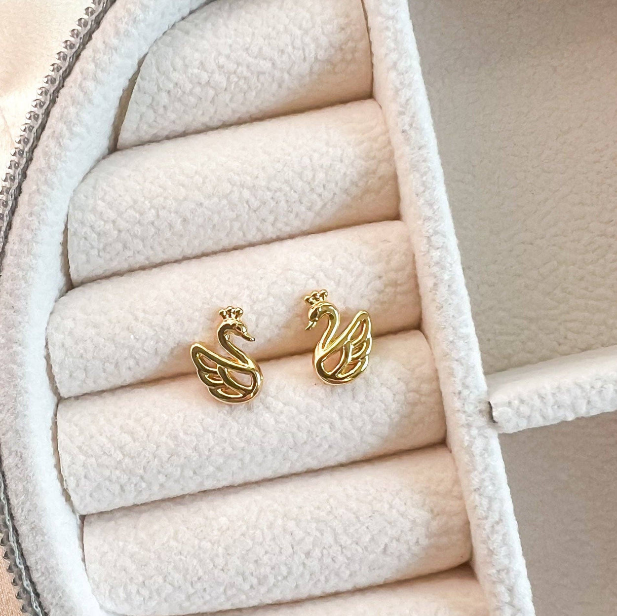 Swan Stud Earrings