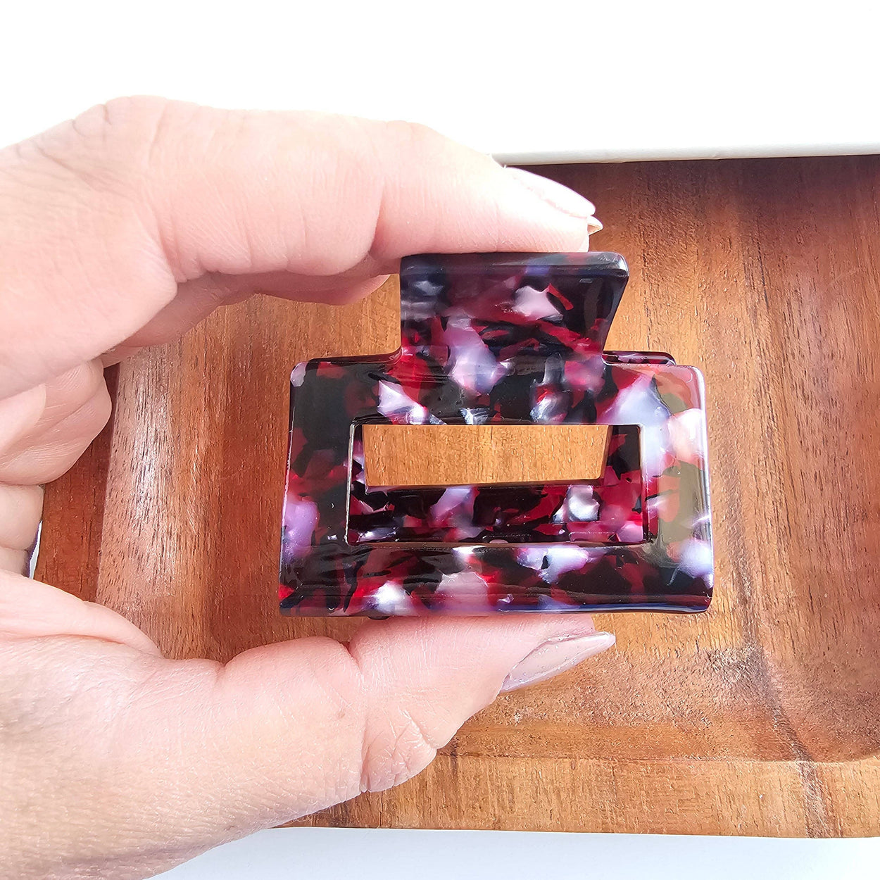 Burgundy Carly Hair Claw