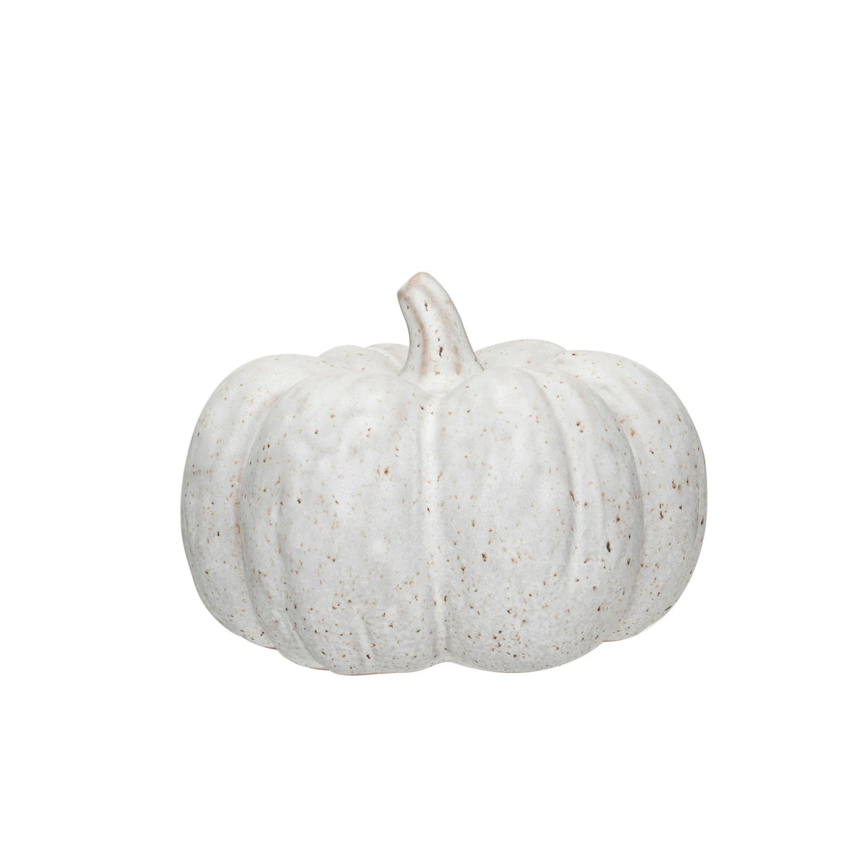 Cream Reactive Glaze Speckled Stoneware Pumpkin