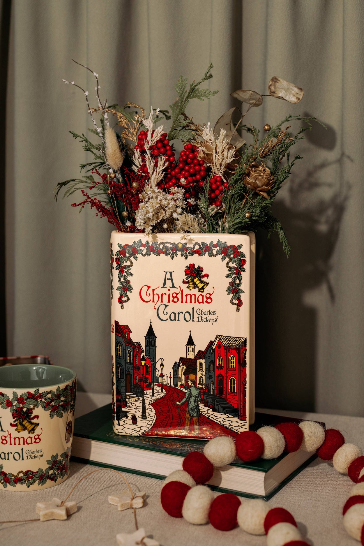 A Christmas Carol Large Book Vase