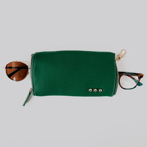 Brown 2-in-1 Glasses Case Holder