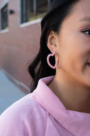 Pink Heart Hoops