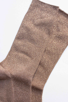 Mocha Modal Blend Glitter Socks