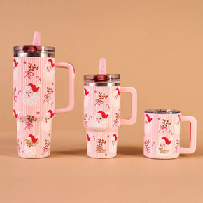 Holly Jolly Santa Lifestyle Flip Straw Tumbler