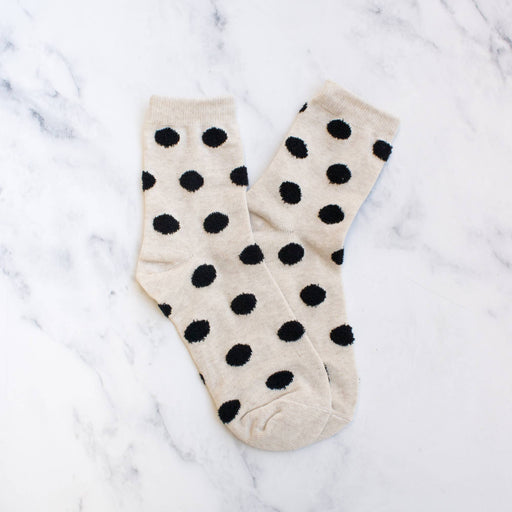 Beige Polka Dot Socks