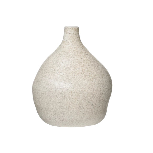 Cream Distressed Terracotta Vase With Glaze
