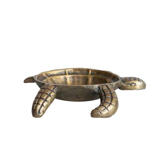 Antique Brass Cast Aluminum Tortoise Dish