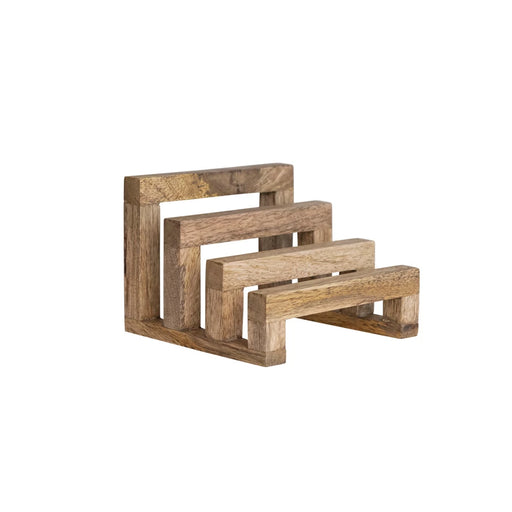 Mango Wood Stand With 3 Sections