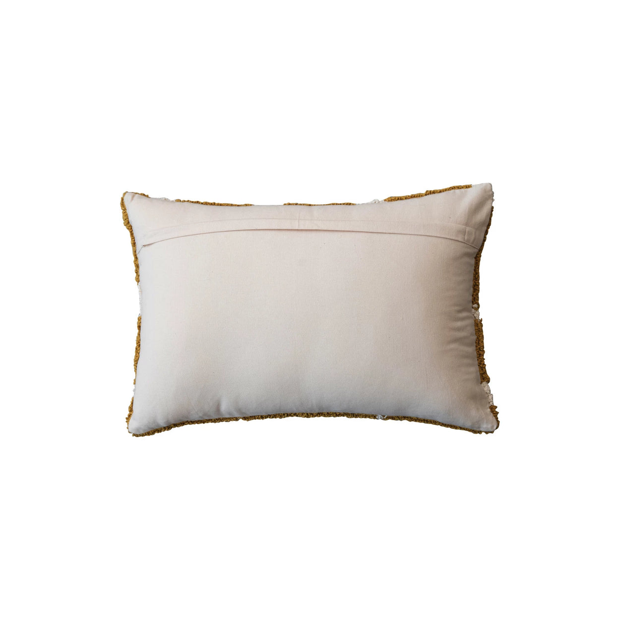 Cotton Tufted Lumbar Pillow With Sun & Cotton Back