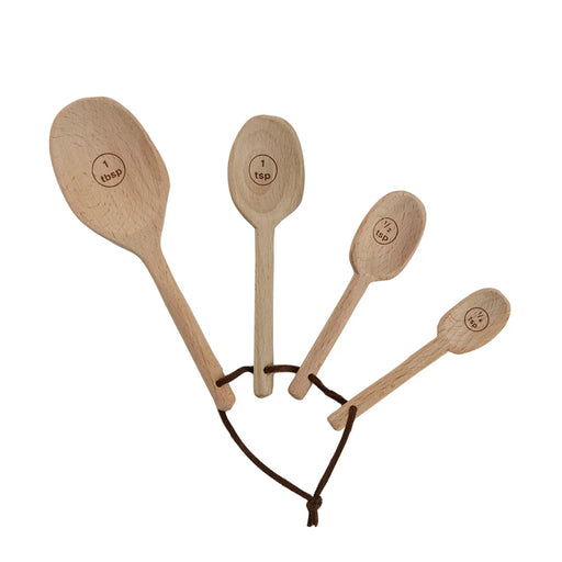 Carved Beech Wood Measuring Spoons
