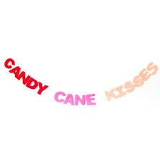 "Candy Cane Kisses" Felt Garland