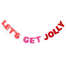 "Let's Get Jolly" Felt Garland