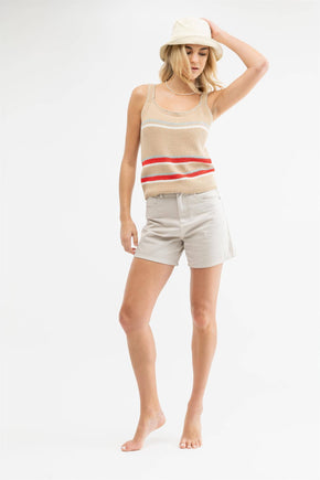 Stone Classic Denim Mom Shorts