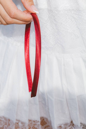 Ruby Red Silky Headband