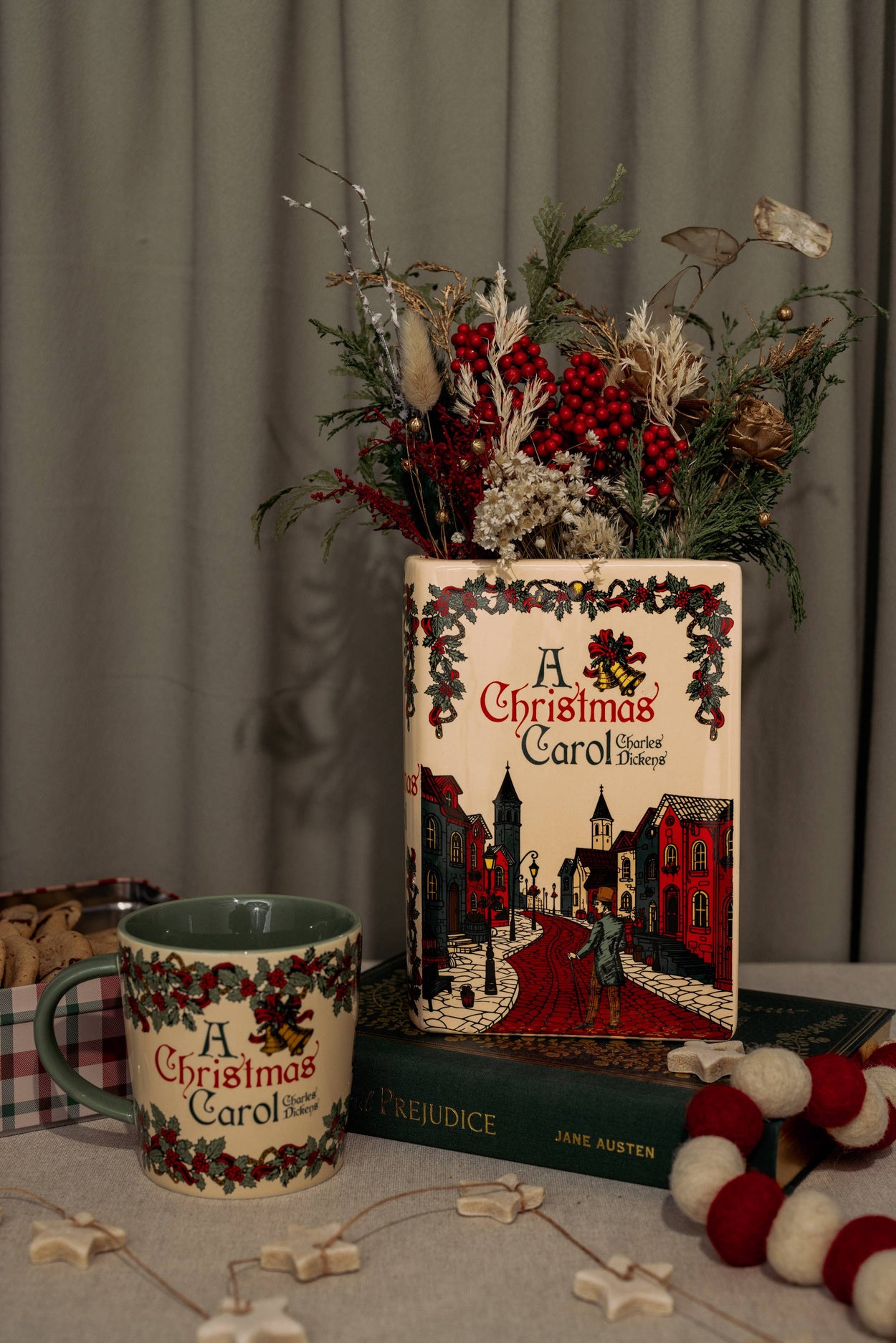 A Christmas Carol Large Book Vase
