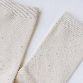 Cream Women's Holiday Glitter Socks