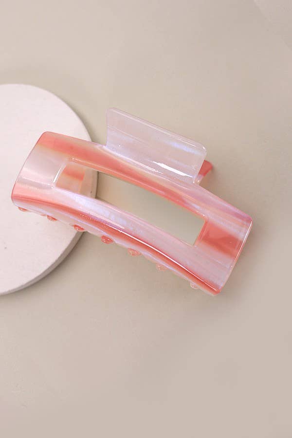 Peach Colorful Blended Hair Claw Clip