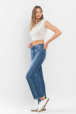 High Rise Relaxed Straight Jeans