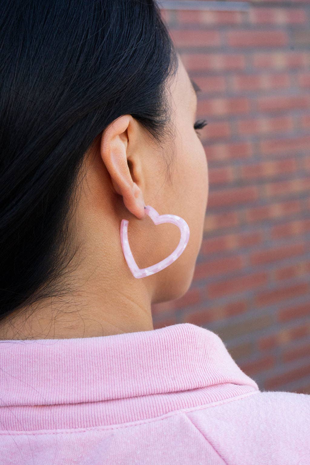 Pink Heart Hoops