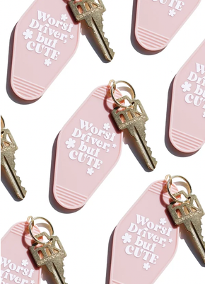 Worst Driver But Cute Motel Keychain