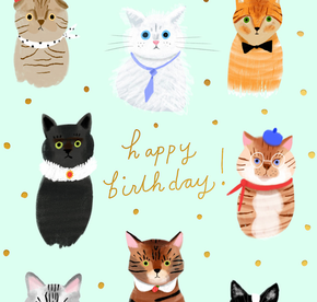 Party Cats Birthday Card