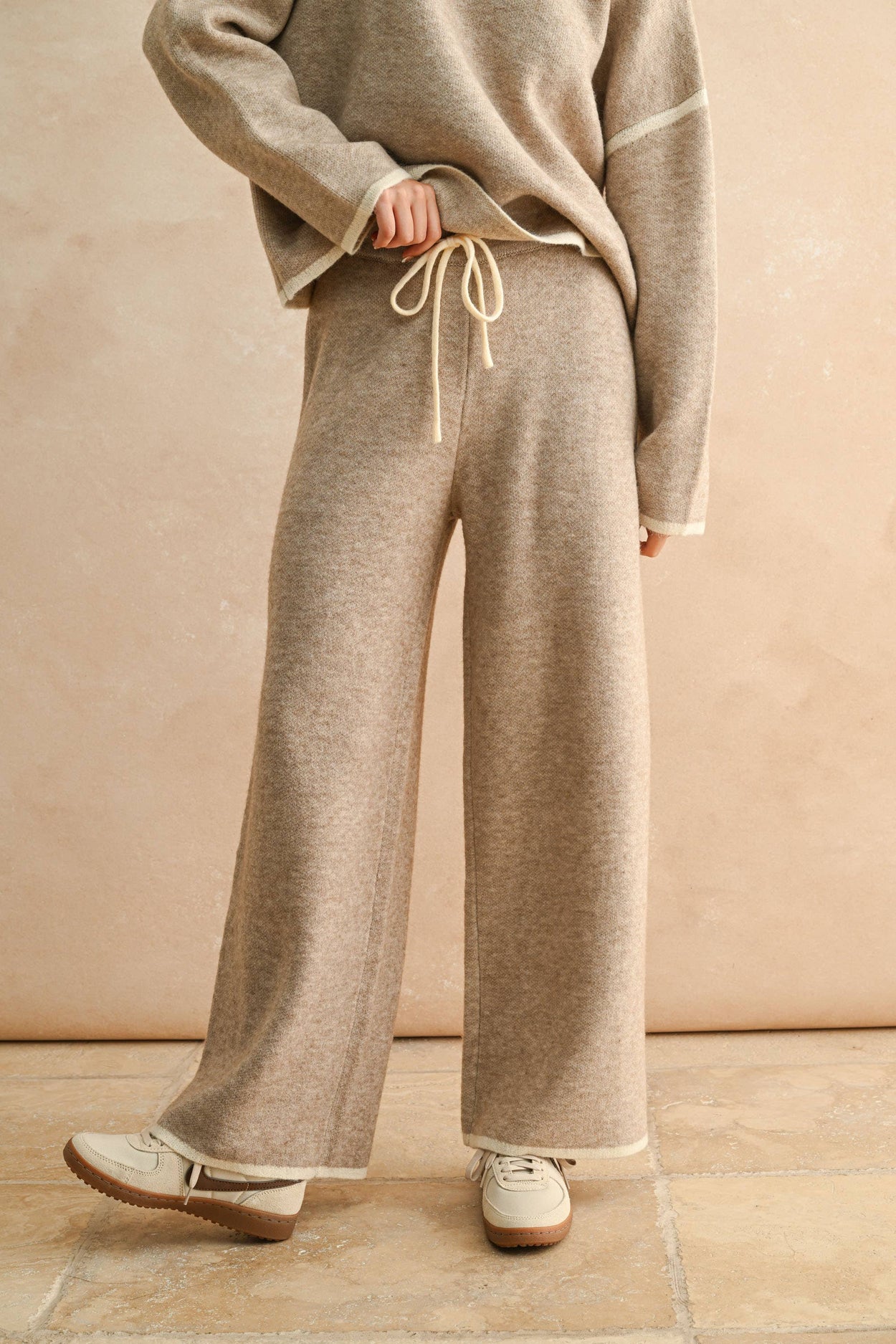 Mocha Wide Leg Sweater Pants