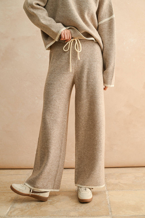 Mocha Wide Leg Sweater Pants