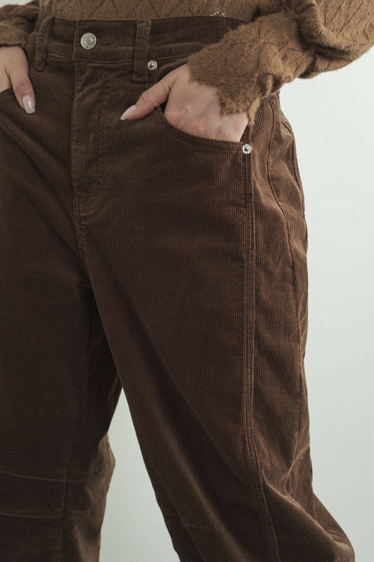 Mink Corduroy Slouchy Relax Fit Pants