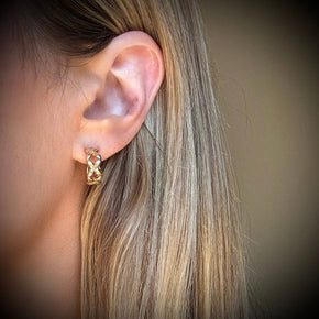 Criss-Cross Hoop Earring