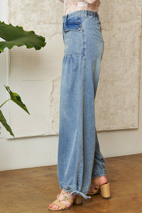 Plus Wide Leg Denim Jeans