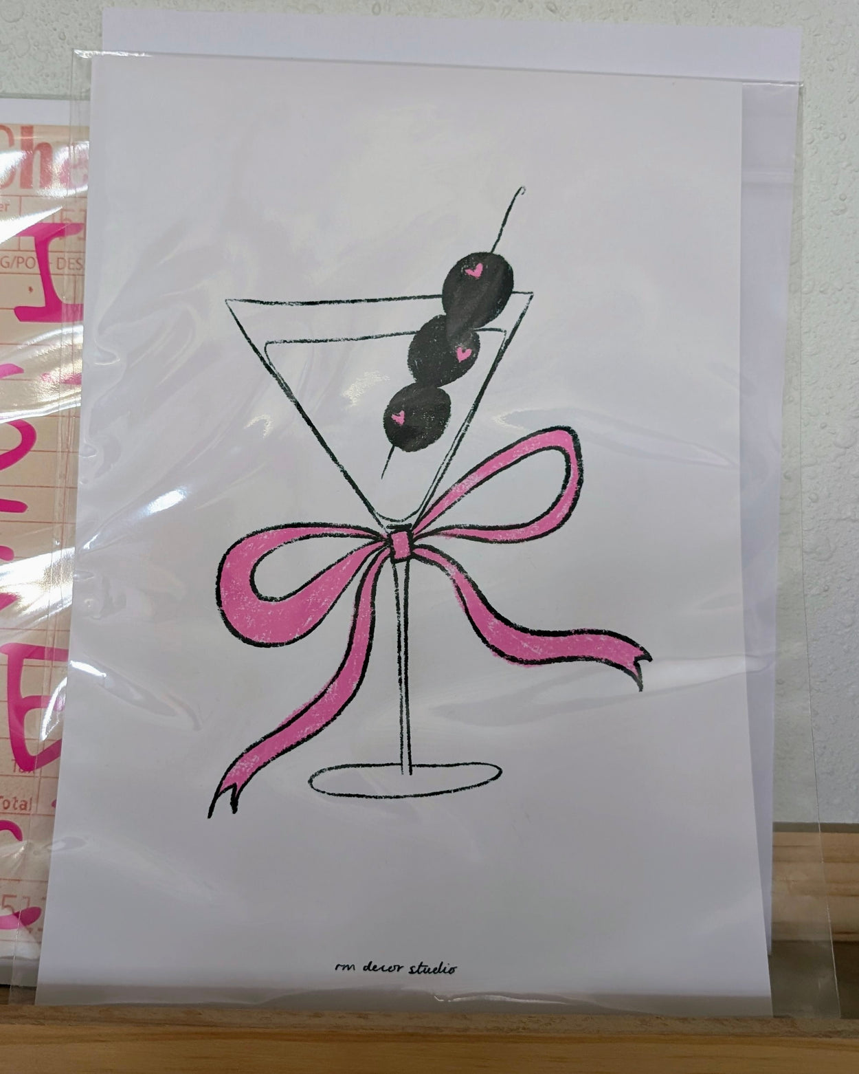 Martini Bow Art Print