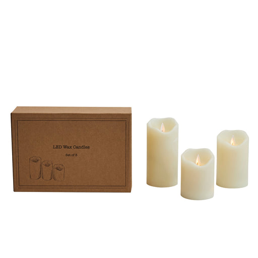 Flameless LED Wax Pillar Candles With Timer & Remote