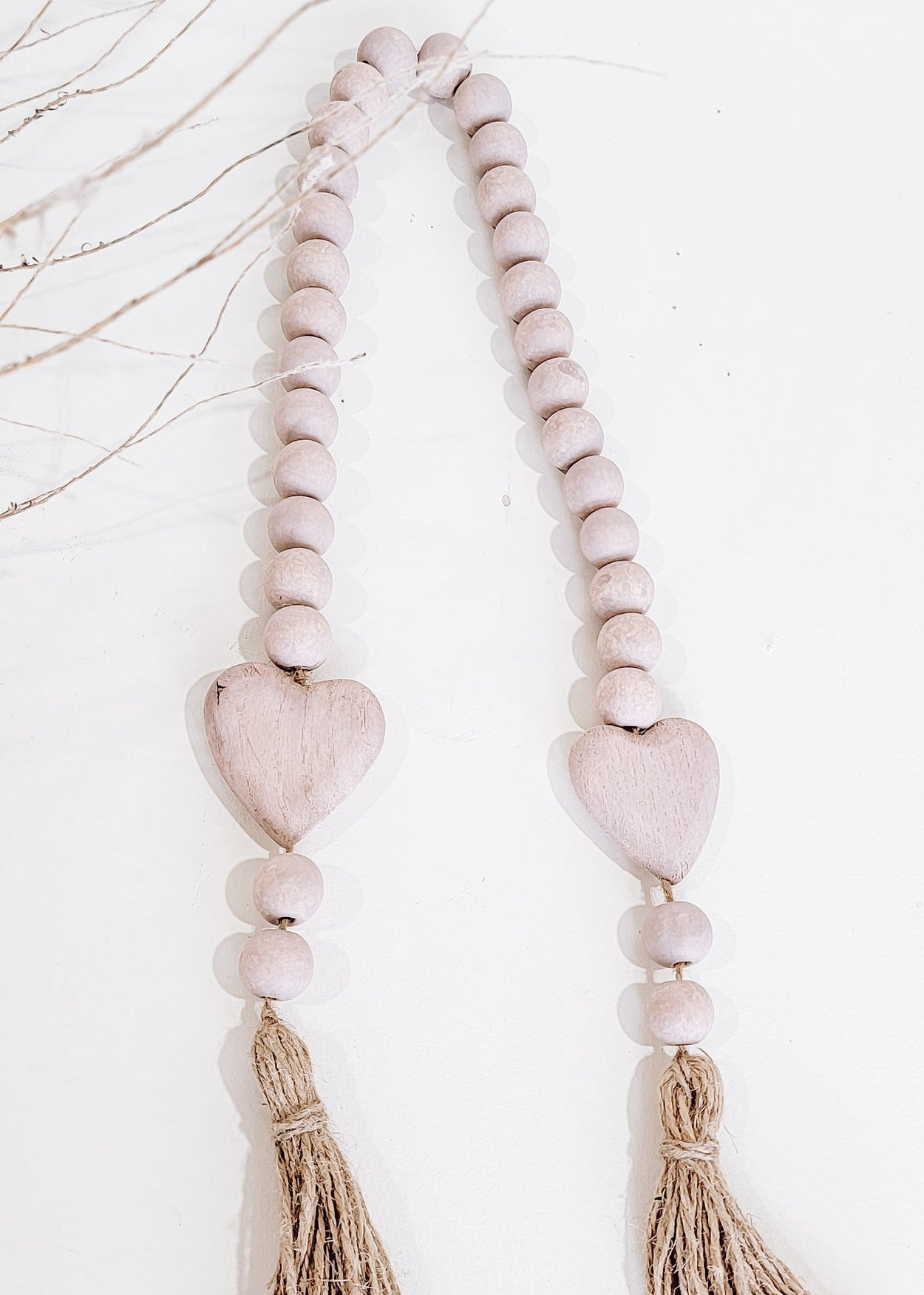 Pink Heart Blessing Beads
