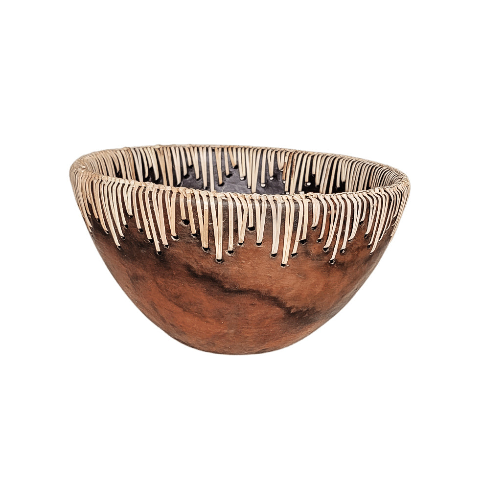 Rattan Stitched Terracotta Bowl