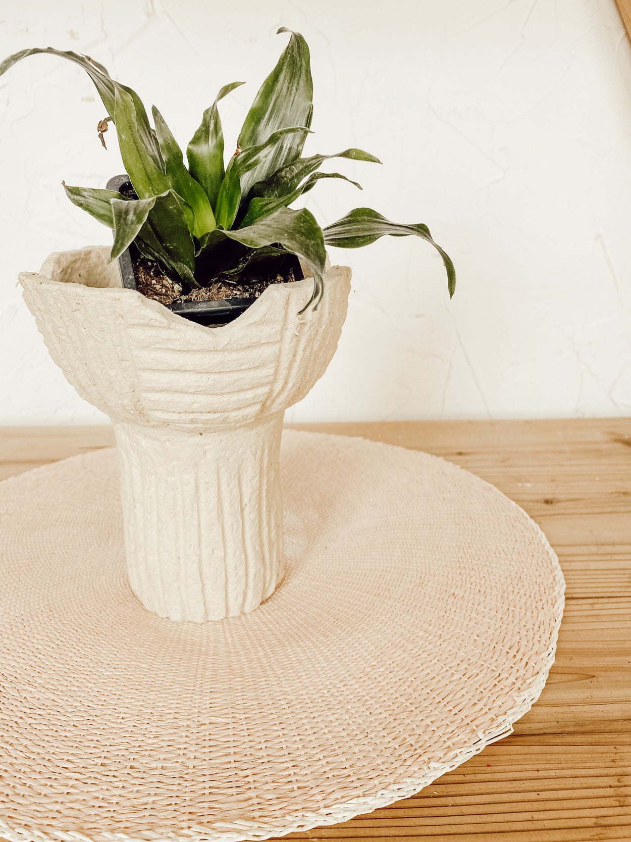 Natural Paper Mache Vase